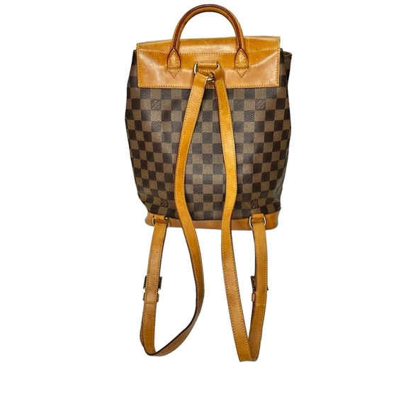 Authentic Louis Vuitton Damier Ebene Arlequin Centenaire Leather Soho Backpack - Picture 8 of 15